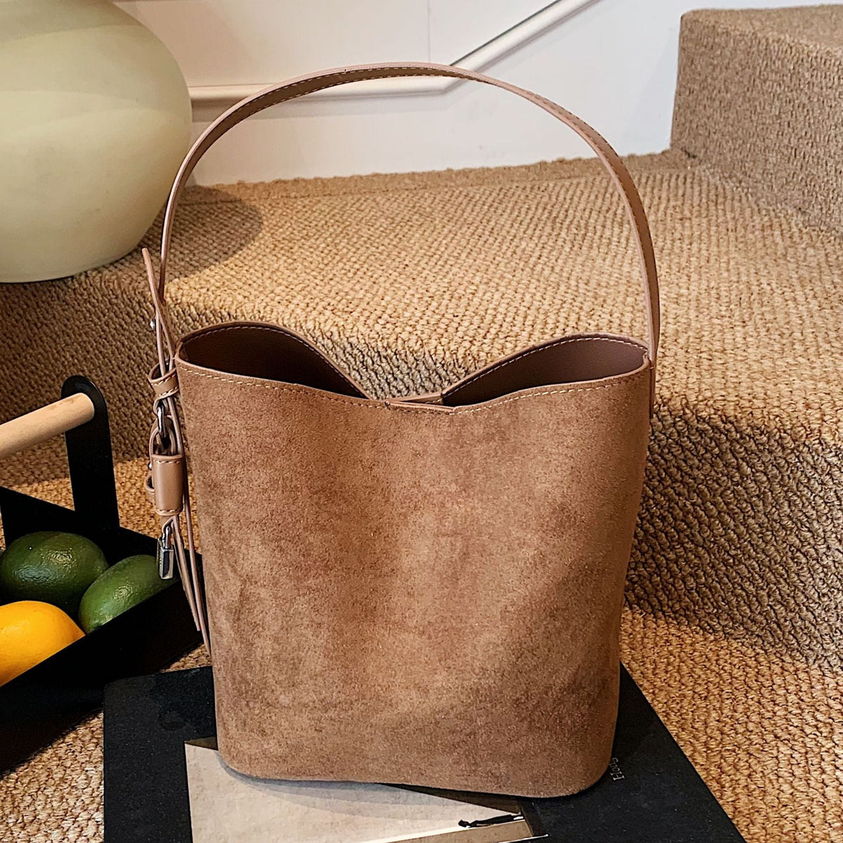 Retro Bucket Bag for Women Stylish Crossbody Purse