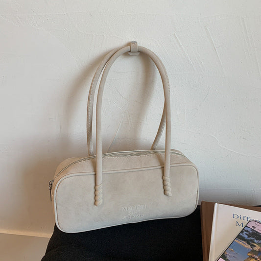 Vintage Faux Suede Large Capacity Tote Bag for Women