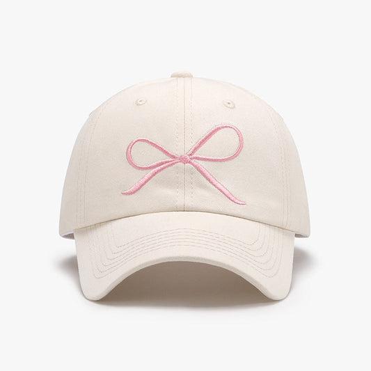 Cute Bow Embroidered Breathable Baseball Cap
