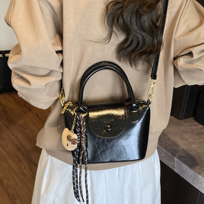 Trendy Fashion Handbag Retro Crossbody Bag PU Leather