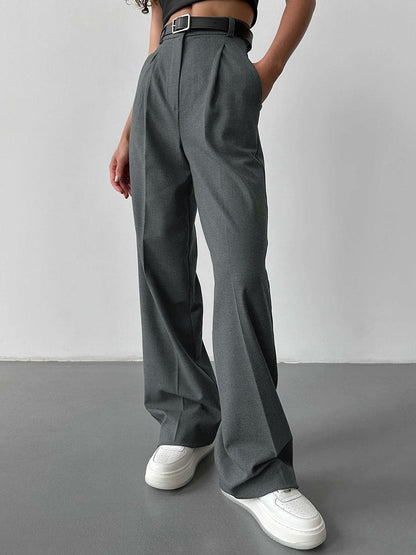 Casual High-Waist Wide-Leg Trousers for Women