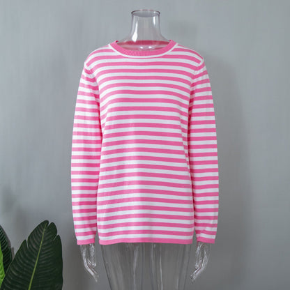 Classic Striped Knit Sweater for Women