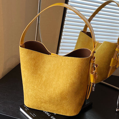 Retro Bucket Bag for Women Stylish Crossbody Purse