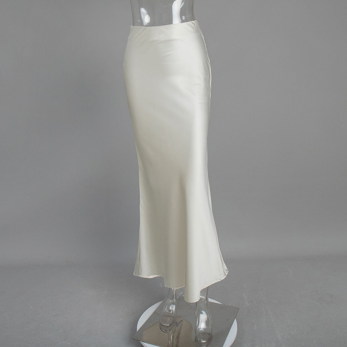 Mermaid Tail Satin Maxi Skirt Elegant Street Style