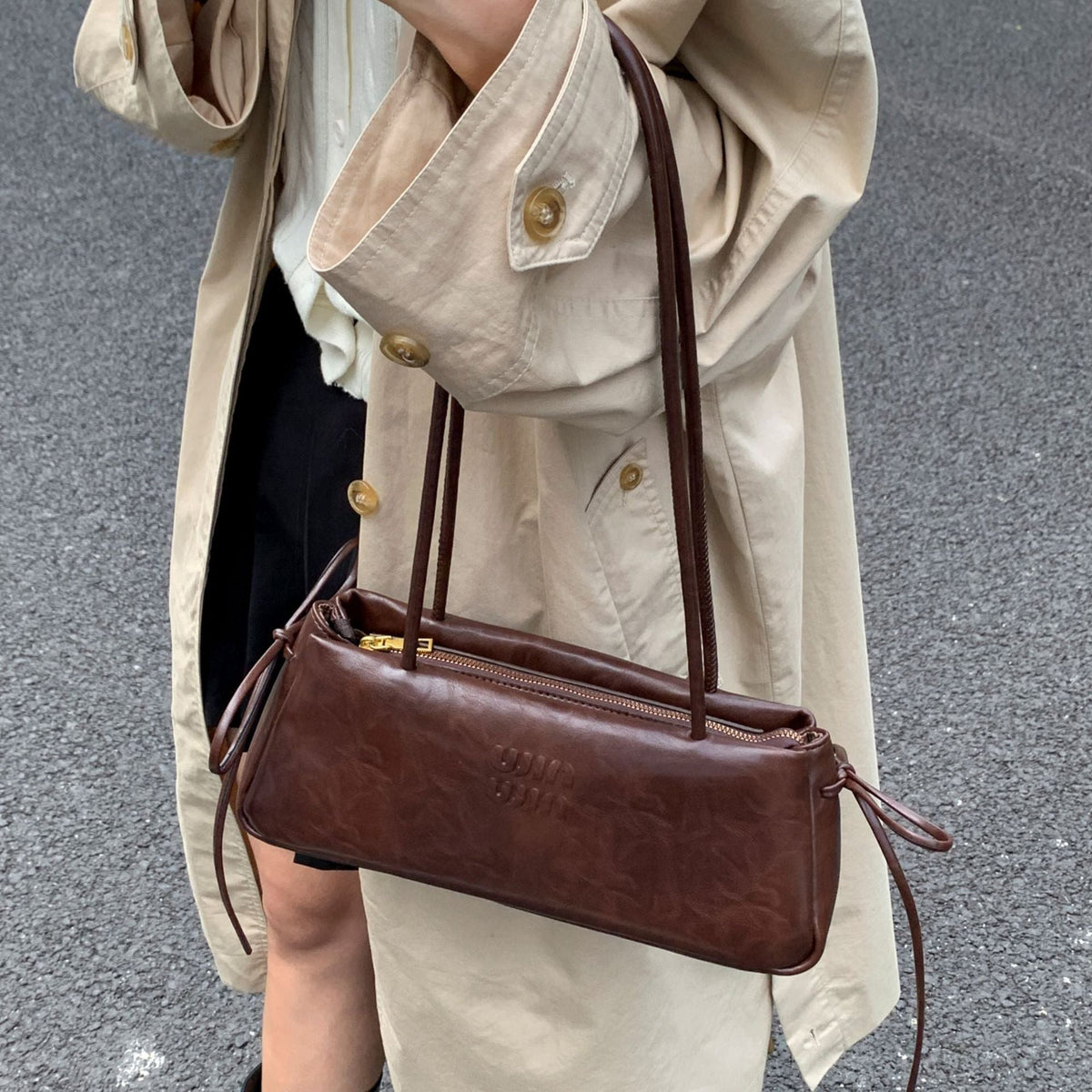 Trendy Soft Leather Tote Bag Large Capacity Shoulder Bag