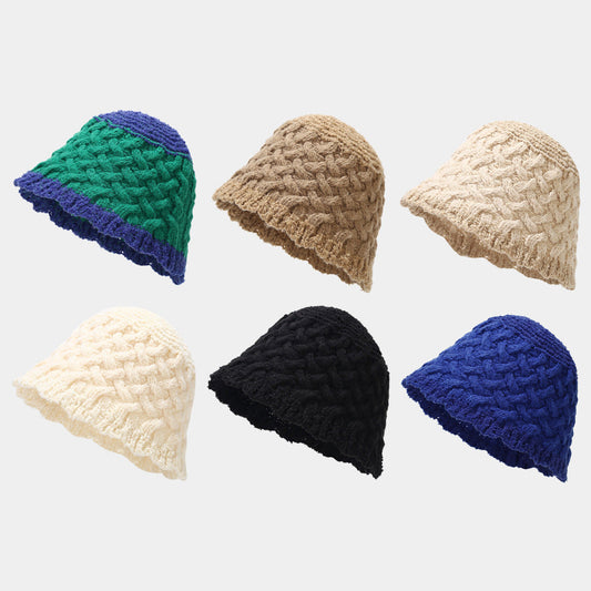Vintage Twist Crochet Knit Bucket Hat