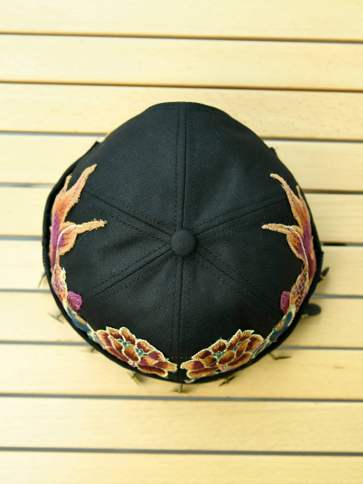 Ethnic Style Embroidery Fringed Hat Retro Personality Brimless Spring And Summer Yuppie Watermelon Hat Trendy Landlord Melon Fur Hat