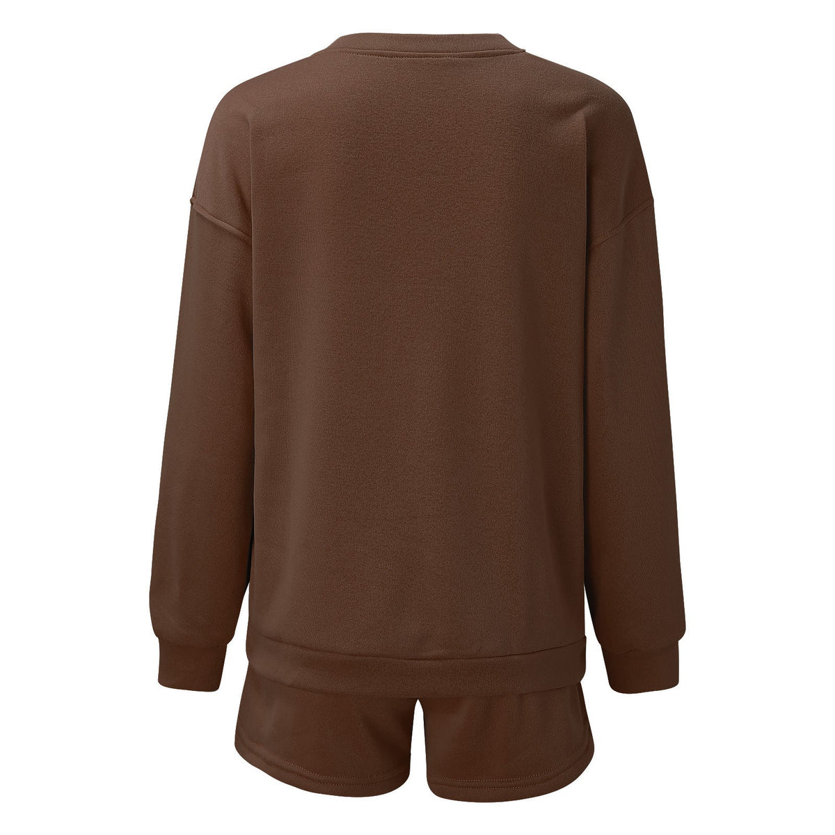 Solid Color Sweatshirt Short Loose Sets