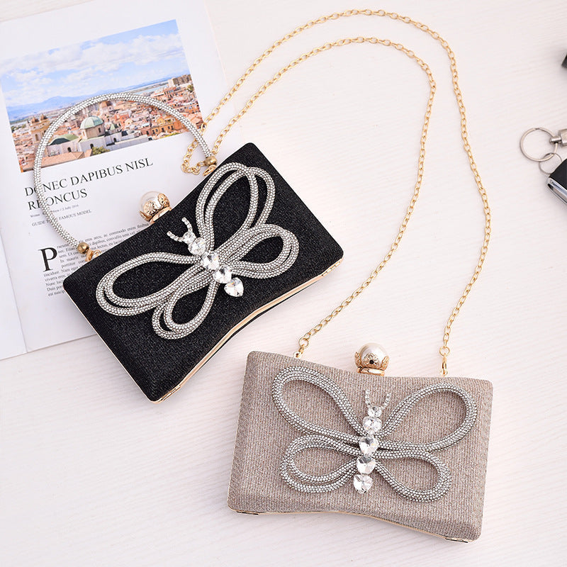 Black Butterfly Elegant Party Handbag