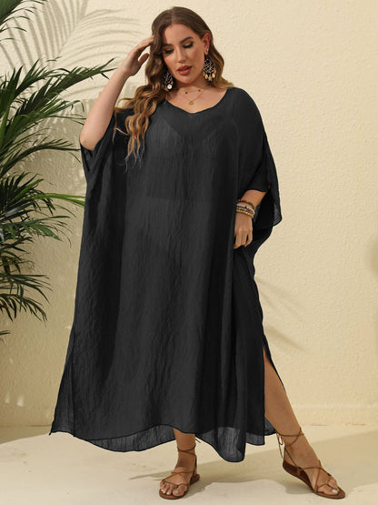 Women鈥檚 Maxi Dress Solid Color Loose Fit Beach Vacation Dress
