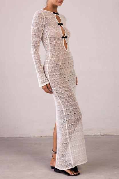 Hollow Out Backless Split Cover Up