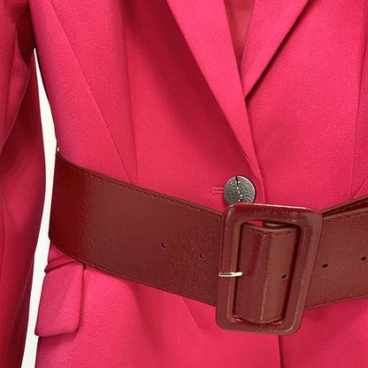 One-Button Blazer Pants Set