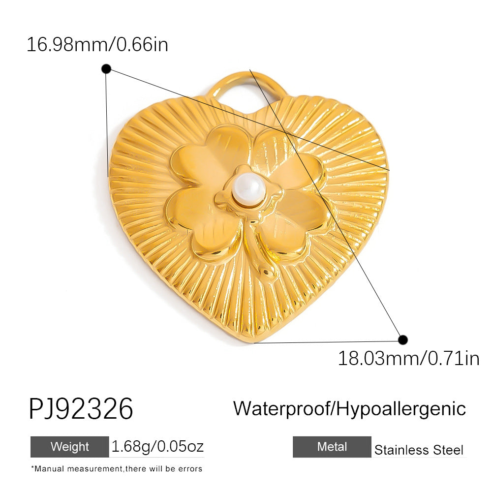 Stylish Ocean-Themed Stainless Steel DIY Pendant Heart Fish Charm