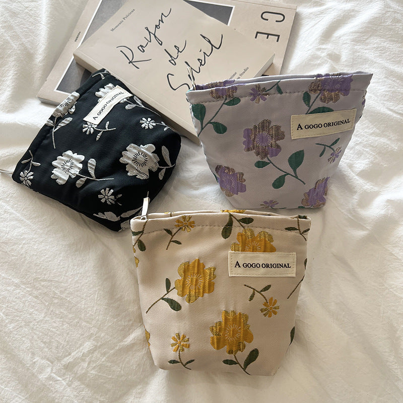 Sweet Floral Print Mini Coin Purse Wallets
