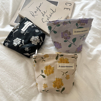 Sweet Floral Print Mini Coin Purse Wallets