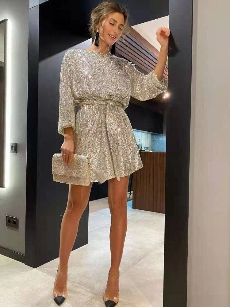 Glitter Sequin Dress for Festivals and Parties