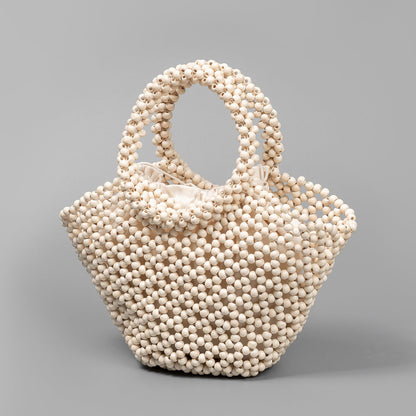 Casual Handmade Beach Hollow Out Bead Bag