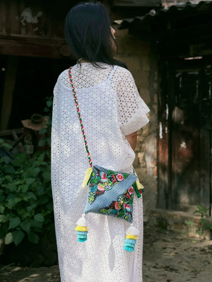 Ethnic Style Embroidered Bag, Change Bag