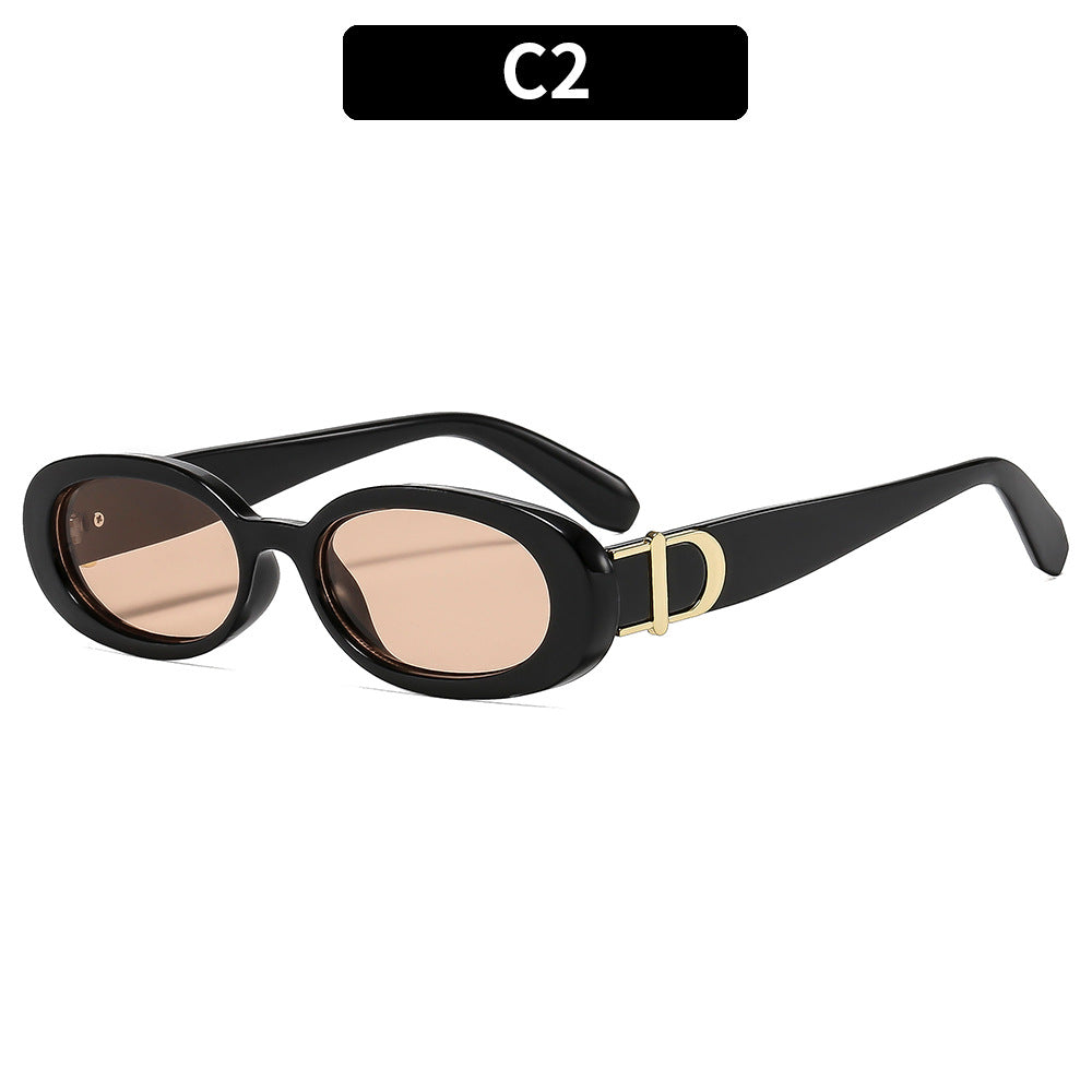 Vintage Oval Women's Summer Sunglasses UV400 Protection