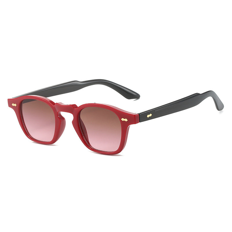 Trendy Punk Hip Hop Square Sunglasses with Metal Blends