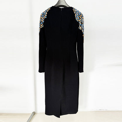 Beaded Embellished Long Sleeve Dress