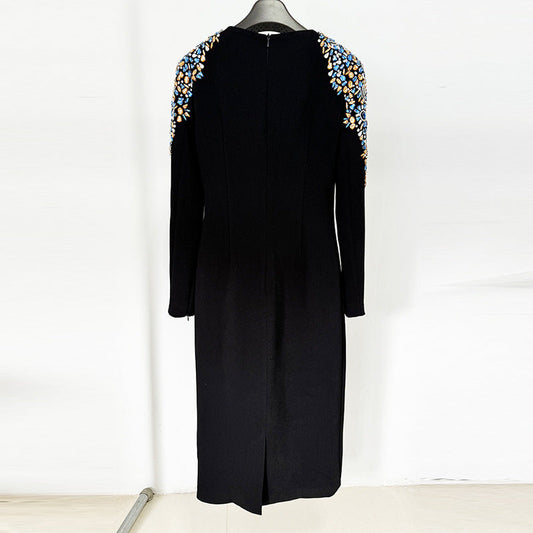 Beaded Embellished Long Sleeve Dress