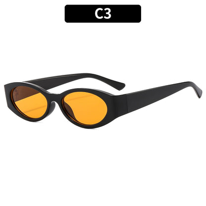 Trendy Oval Frame Sunglasses UV400 Protection for Unisex
