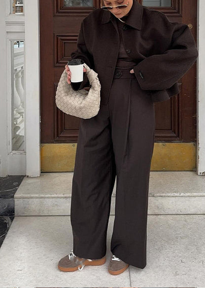 Cropped Wool-Blend Jacket With Boxy Silhouette