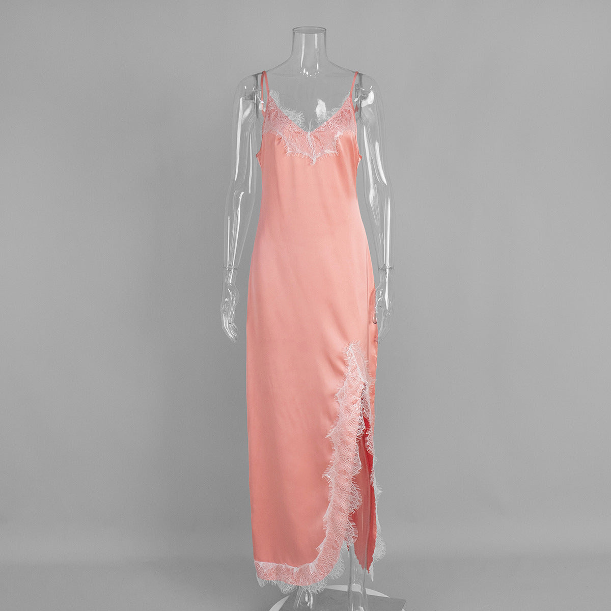 Sexy Lace Trimmed Cami Maxi Dress
