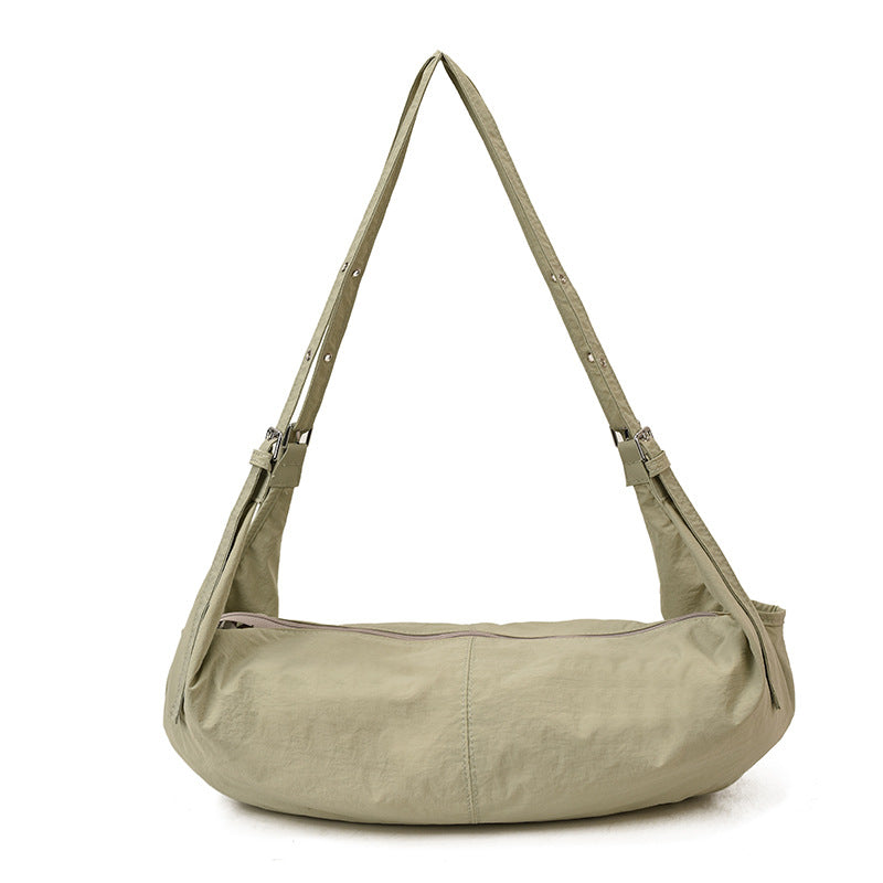 Chic Colorful Wrinkled Crossbody Bag Large Capacity Casual Tote