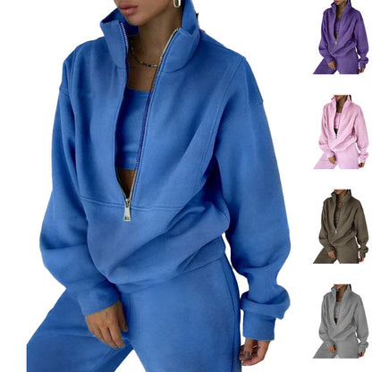 Trendy Casual Two-Piece Sweatshirt Set for Women