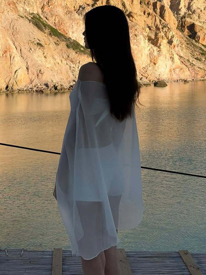 Casual Sheer Loose-Fitting Chiffon Top for Women