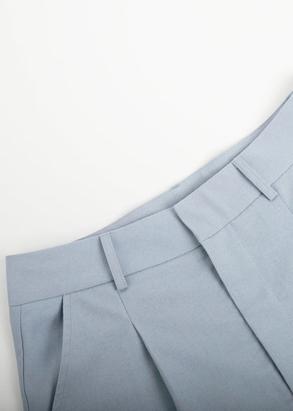 Tailored Linen Blend Vest And Shorts Set