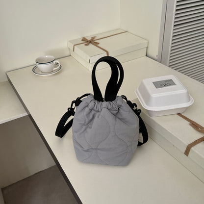 Casual Solid Color Minimalist Bucket Bag