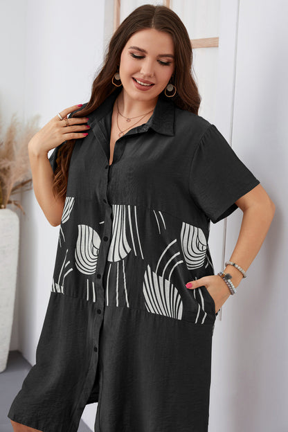 Animal Print Long Sleeve Shirt Casual Business Oversized Top