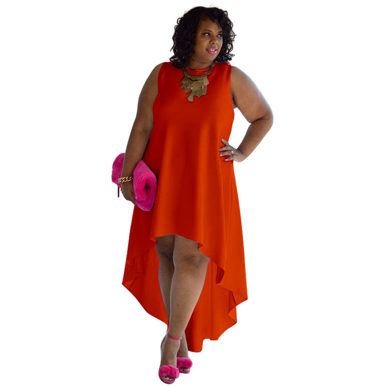 Stylish Plus Size Sleeveless Casual Dress