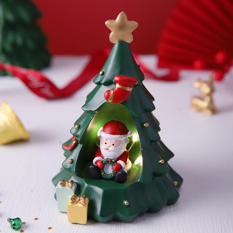 Christmas Star Lights Small Night Lights Decorations Scene Layout Luminous Decorations Santa Claus Gifts Snowman Gifts