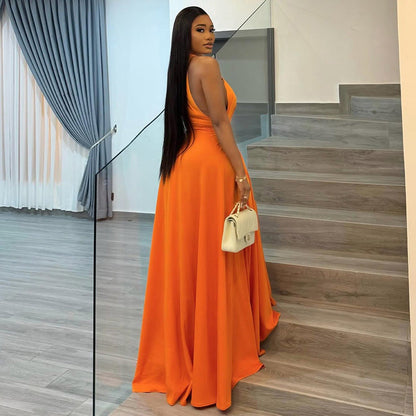 Solid Color Slim Fit Bodycon Dress Stylish Sleeveless Round Neck