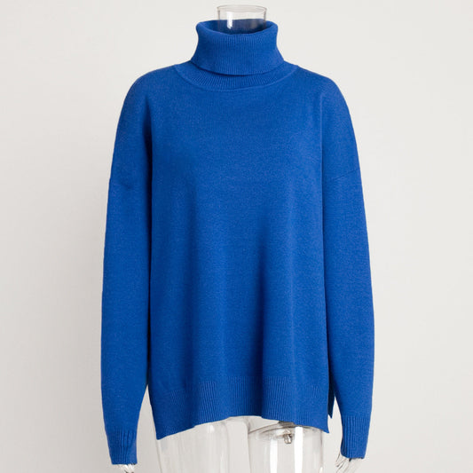 Cozy Turtleneck Knit Sweater Casual All-Season Pullover