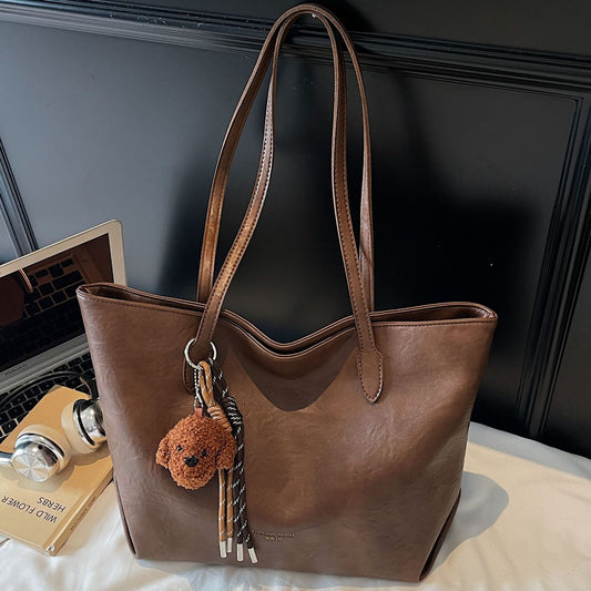 Vintage Large Capacity Tote Bag Casual Shoulder Bag
