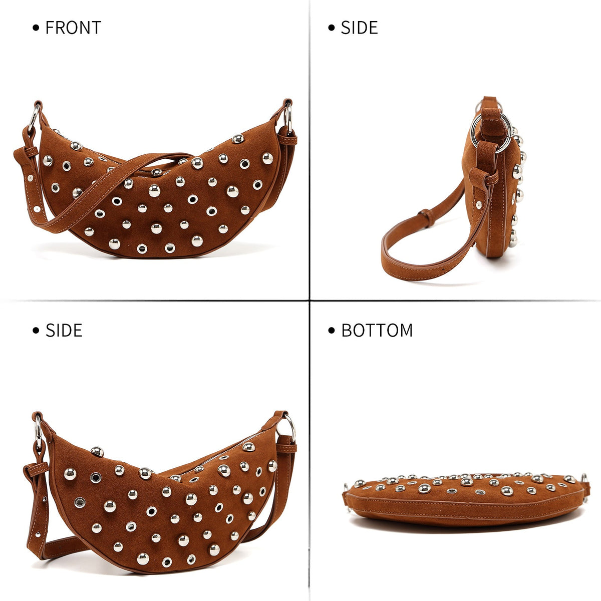 Studded Punk Rock Handbag Shoulder Bag