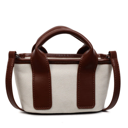 Trendy Color Block Canvas Tote Bags for Casual Commuting