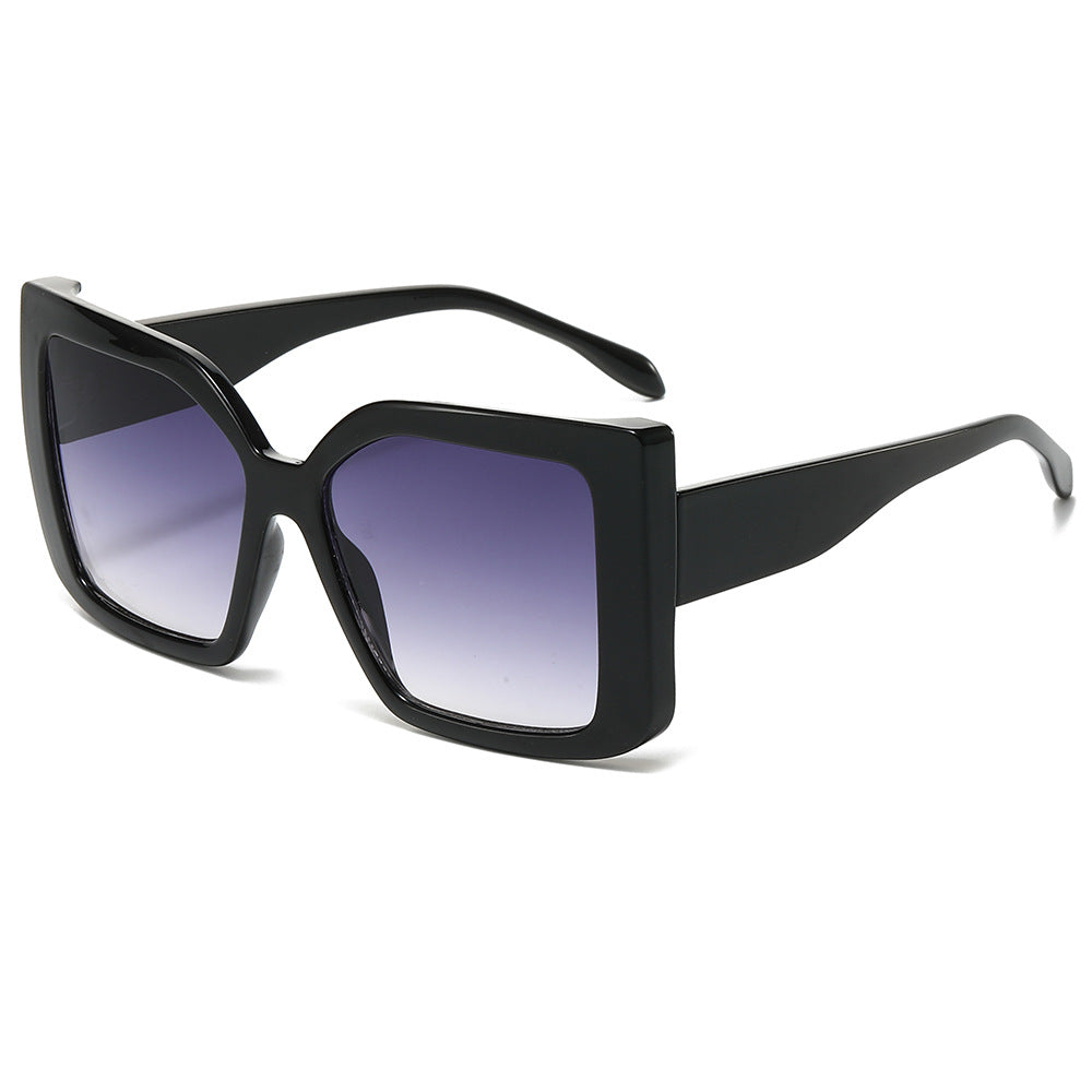 Trendy Oversized Rectangle Sunglasses Fashionable Unisex UV400 Protection