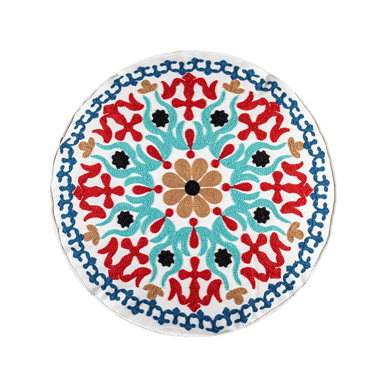 New Exotic Moroccan Style Cushion Cover Famous Family Style Round Cushion Cover Famous Hotel Model Room Pillow Cover