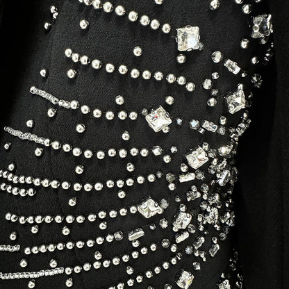 Trendy Elegant Beaded Suit Set With Long Pants