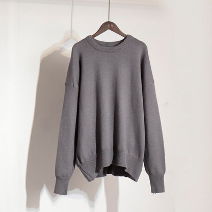 Casual Solid Color Sweater Knitted Pullover