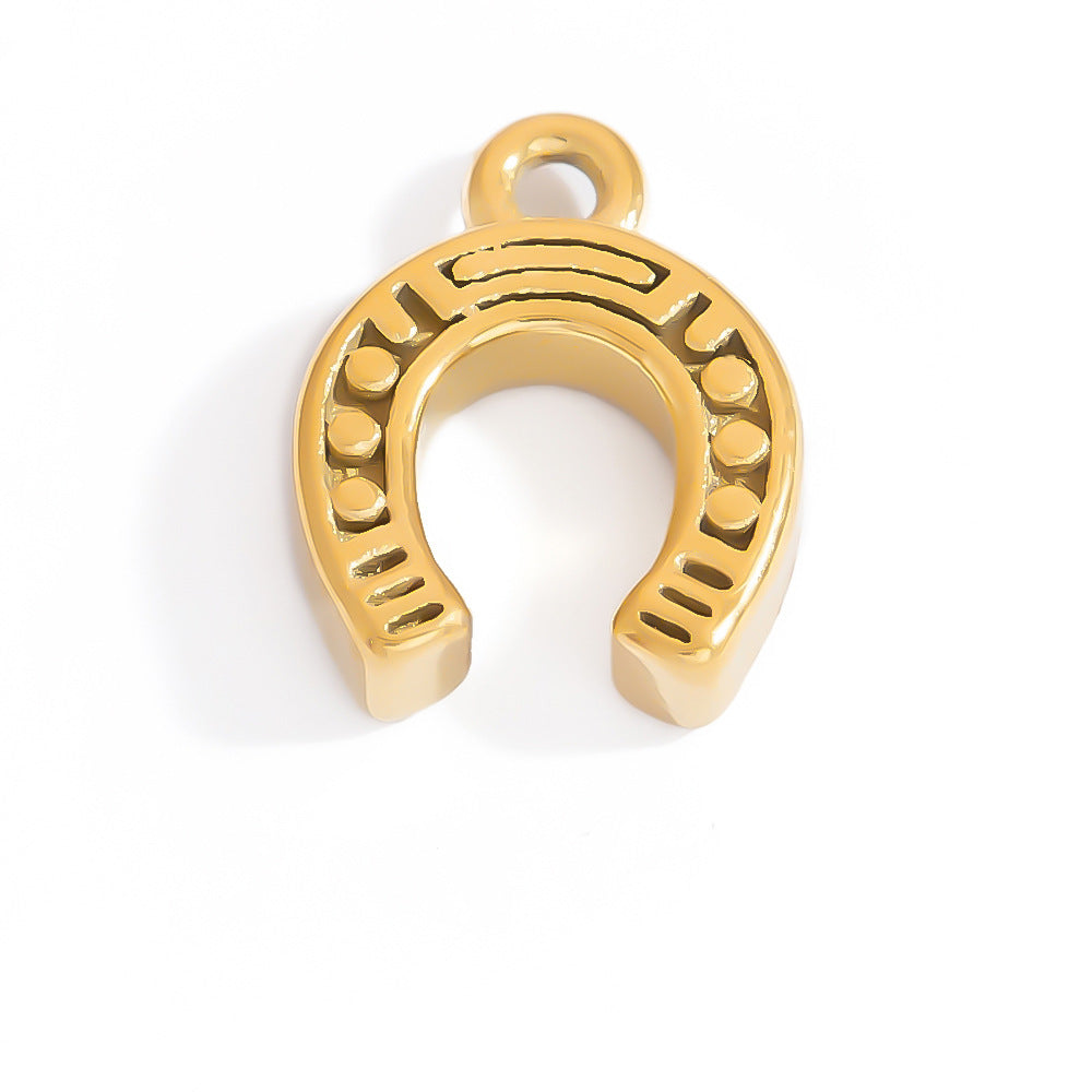 Stainless Steel DIY Enamel Pendant Accessories - 18K Gold Color Retention