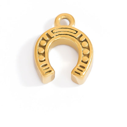 Stainless Steel DIY Enamel Pendant Accessories - 18K Gold Color Retention