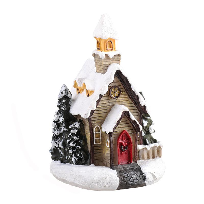 Christmas New Christmas Decorations Resin Small House Micro Landscape Resin House Small Ornaments Christmas Gifts