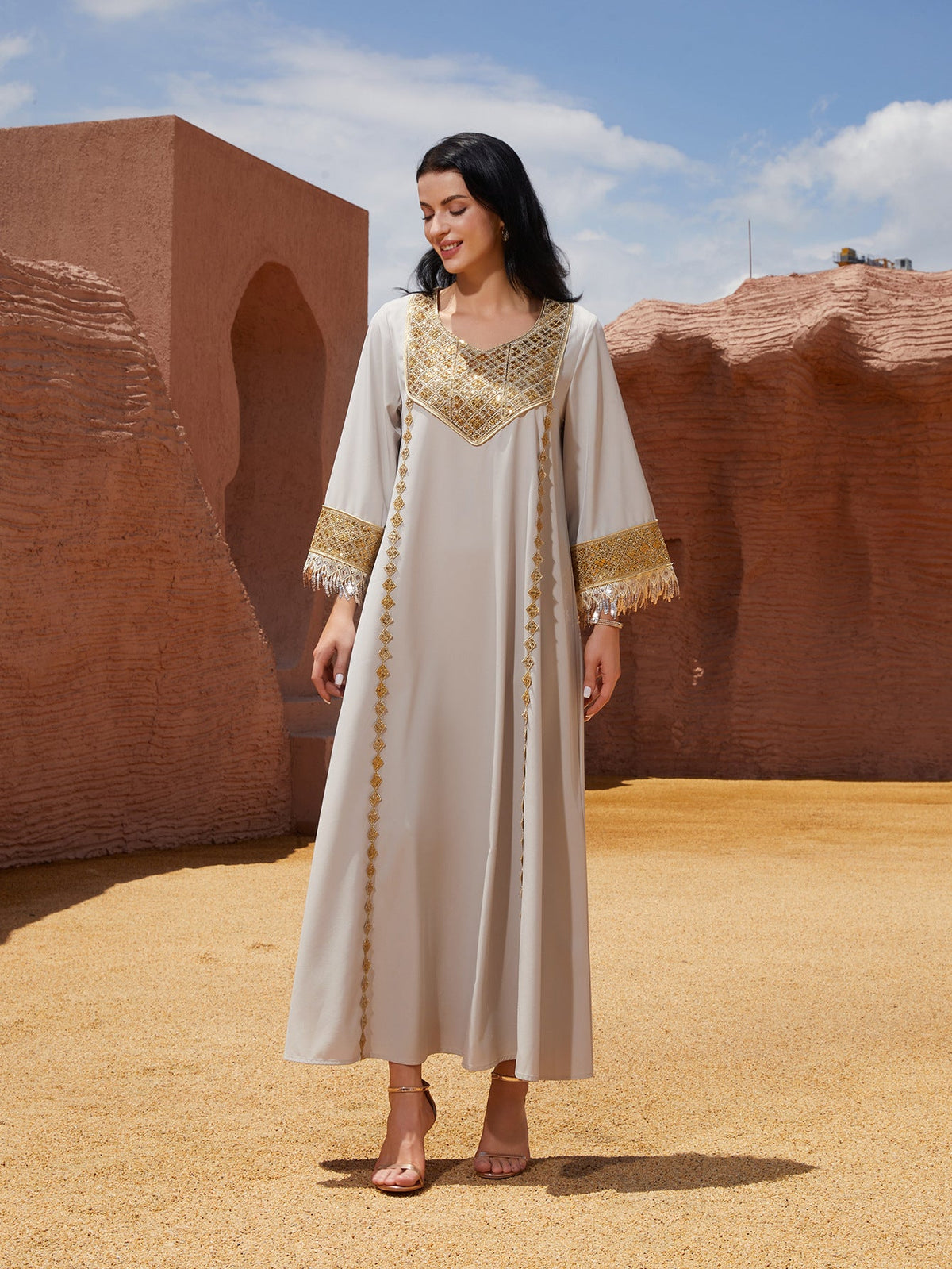 Muslim Maxi Dress With Sequin Details